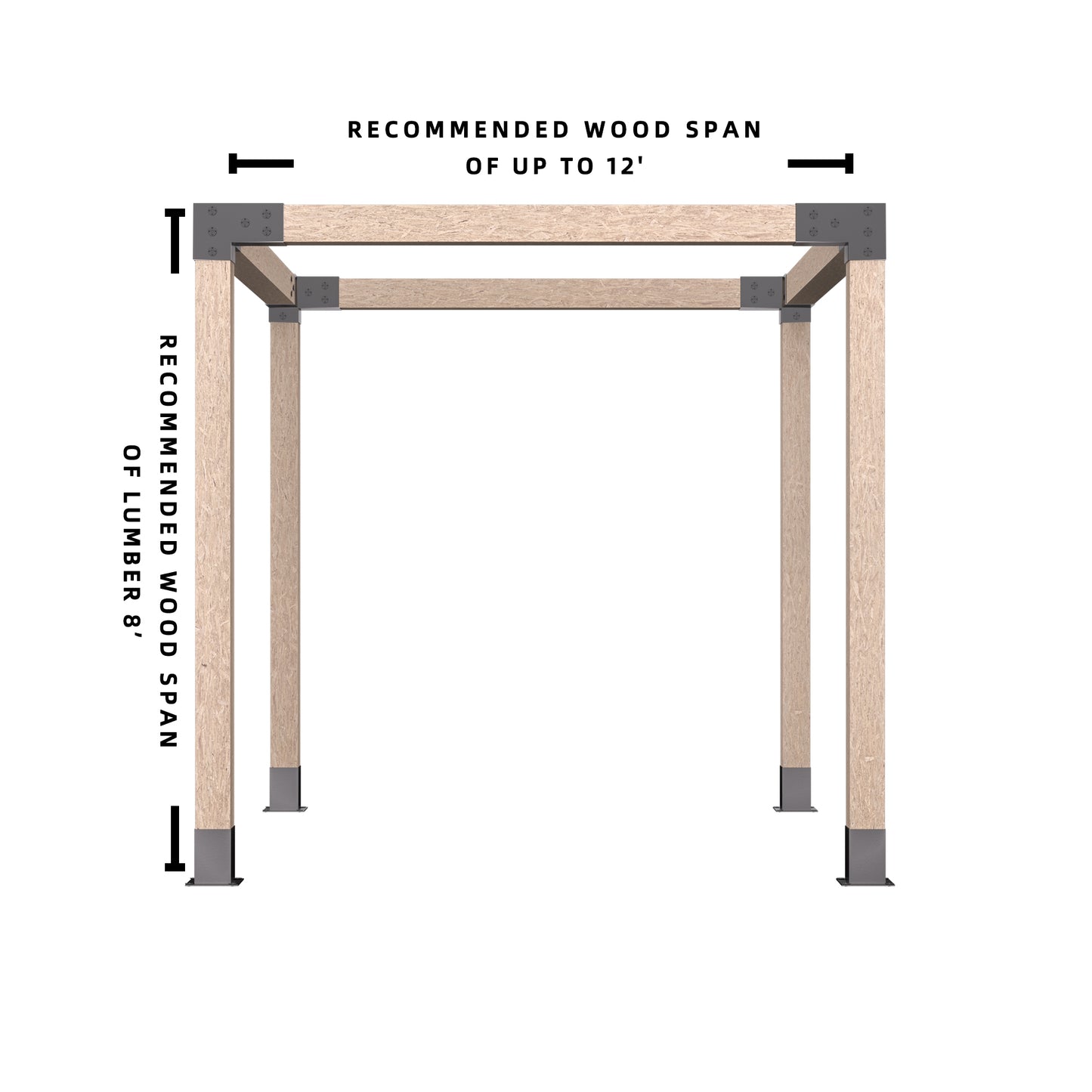 Any Size Pergola Kit for 6x6 Wood Posts