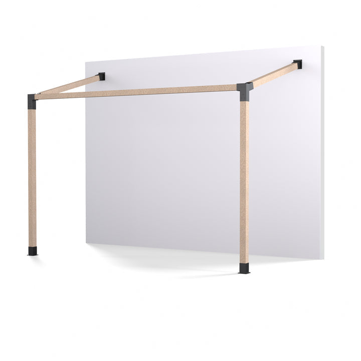 Wall mounted pergola bracket kit for 4x4 wood posts, easy DIY installation.