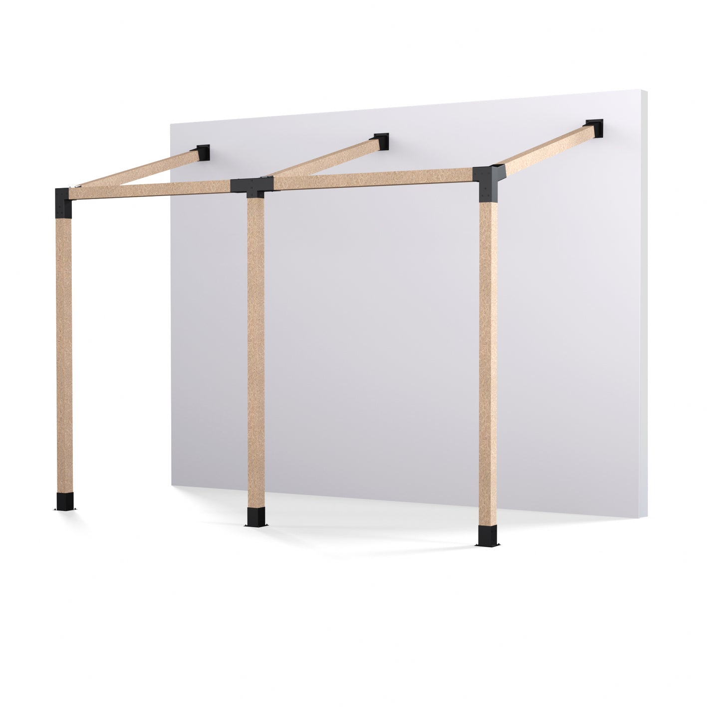 Double Wall Mount Pergola Kit for 4x4 Wood Posts
