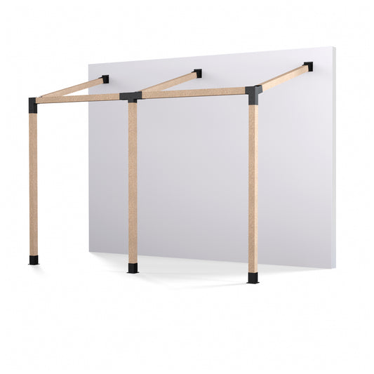 Double Wall Mount Pergola Kit for 4x4 Wood Posts