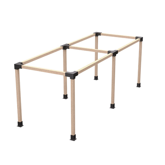 Double Pergola Kit for 4x4 Wood Posts