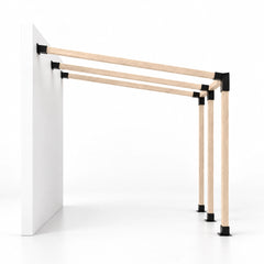 Double Wall Mount Pergola Kit for 4x4 Wood Posts – wall-mounted frame view