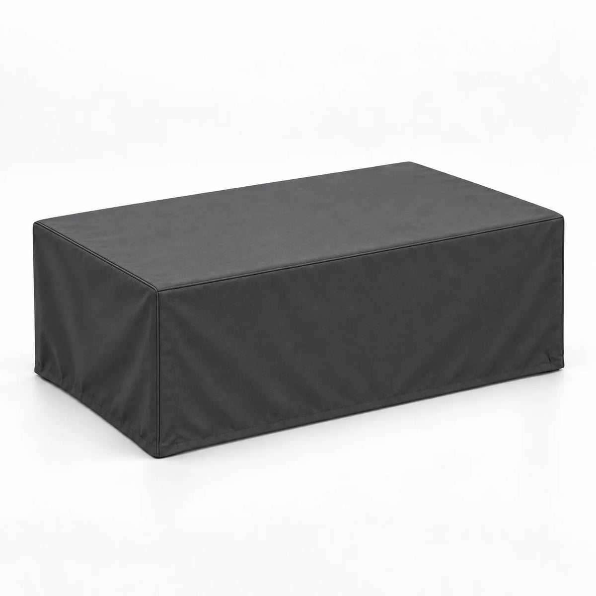 Outdoor coffee table with dark gray waterproof rain cover