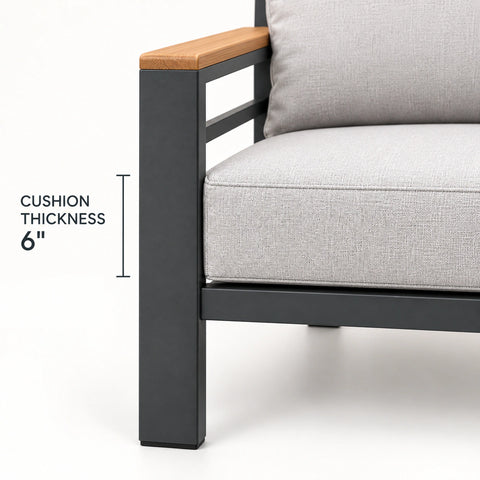 Seat cushion thickness detail