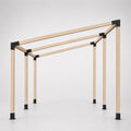 Kit de pérgola de seis postes con doble pendiente