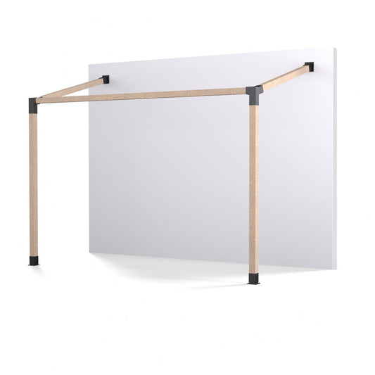 Wall mounted pergola bracket kit for 4x4 wood posts, easy DIY installation.